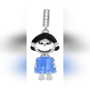 🎆LINX DISCONTINUED Peanuts Silver Lucy Snoopy Dangle Bracelet Charm